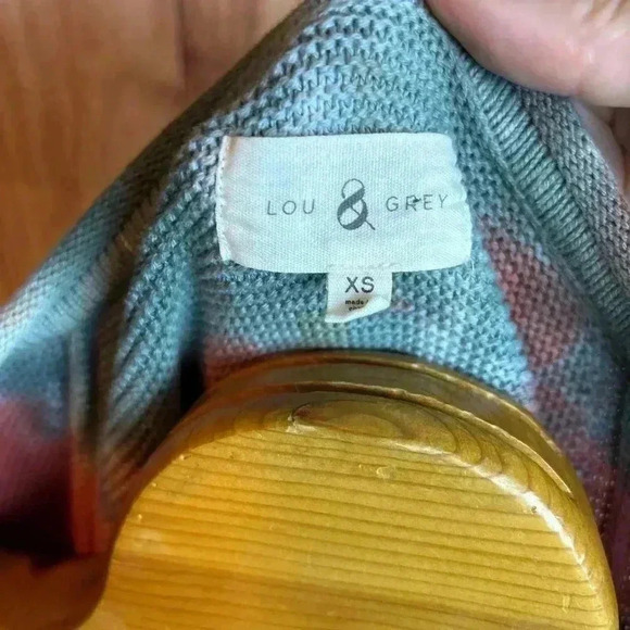 Lou & Grey Tie Dye Purled Knit Scoop Neck Sweater Size XS - Picture 5 of 8